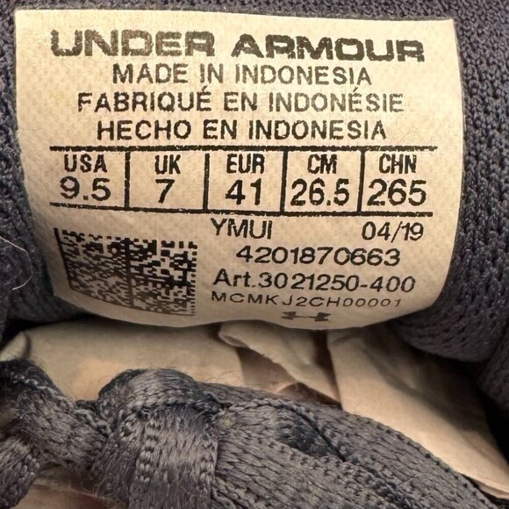 Women's 9.5 Under‎ Armour UA Micro G Pursuit SE Gray/Blue Shoes - Picture 2 of 10